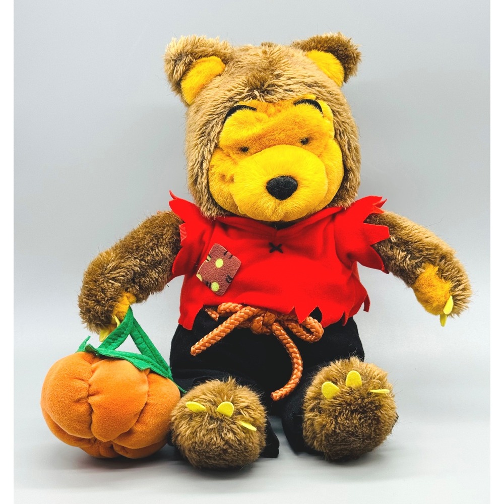 Disney Winnie the Pooh Plush Halloween Werewolf Pumpkin 12 inch Stuffed Animal